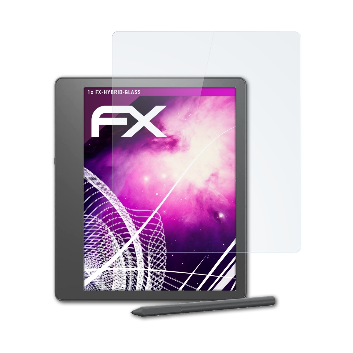 ATFOLIX Kindle FX-Hybrid-Glass Amazon Schutzglas(für Scribe)