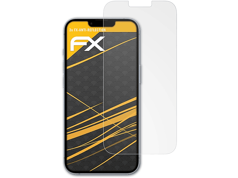 3x iPhone Plus) FX-Antireflex ATFOLIX Displayschutz(für 14 Apple