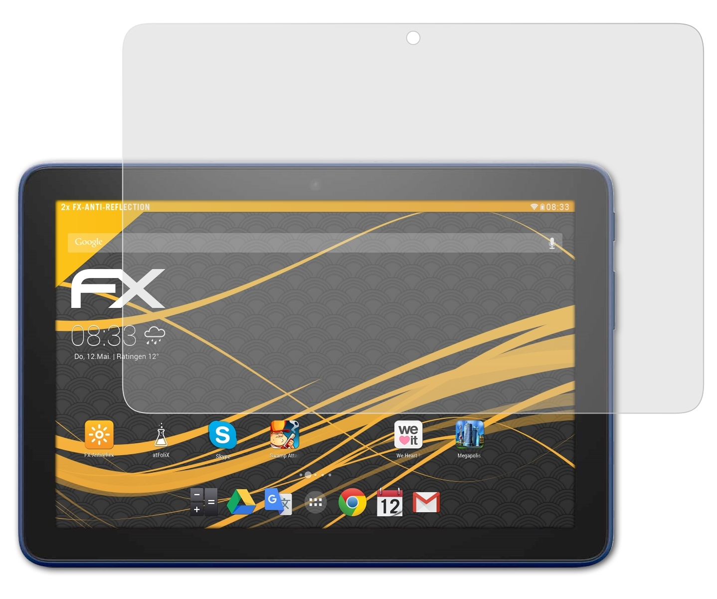 ATFOLIX 8 Fire HD 2x (Model 2022)) Amazon FX-Antireflex Displayschutz(für