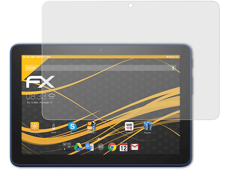 ATFOLIX 2x FX-Antireflex Displayschutz(für Fire 2022)) HD 8 Amazon (Model