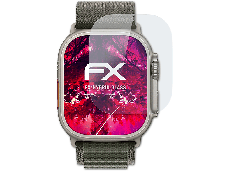 ATFOLIX FX-Hybrid-Glass Schutzglas(für Apple Watch Ultra)