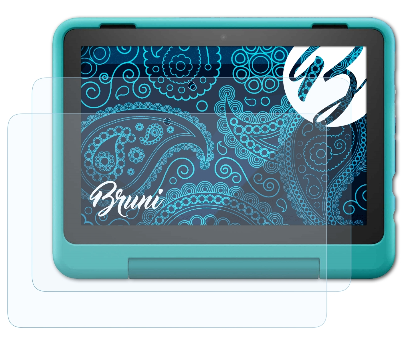 BRUNI 2x Basics-Clear Schutzfolie(für Fire 2022)) 8 Pro (Model Amazon HD Kids