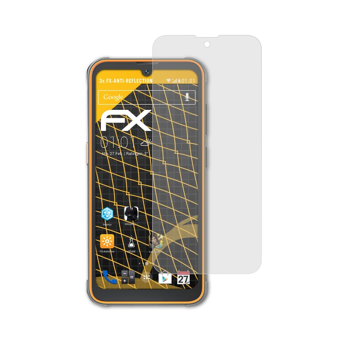 ATFOLIX 3x FX-Antireflex Displayschutz(für Blackview BV5200)