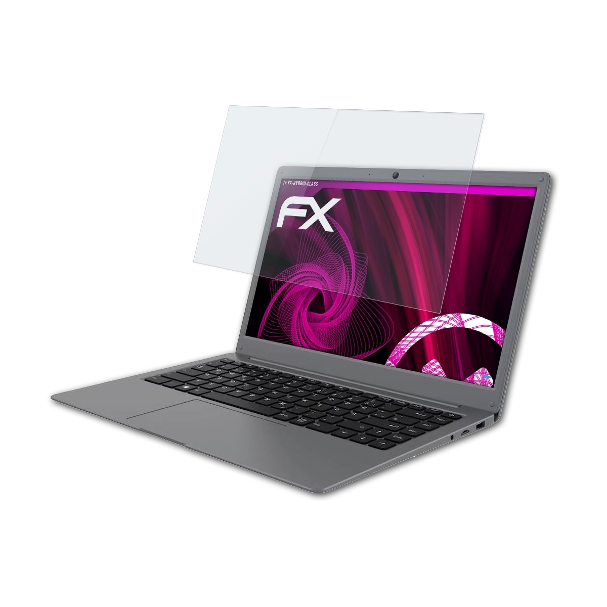 ATFOLIX Schutzglas(für Odys Pro14 SE) MyBook FX-Hybrid-Glass
