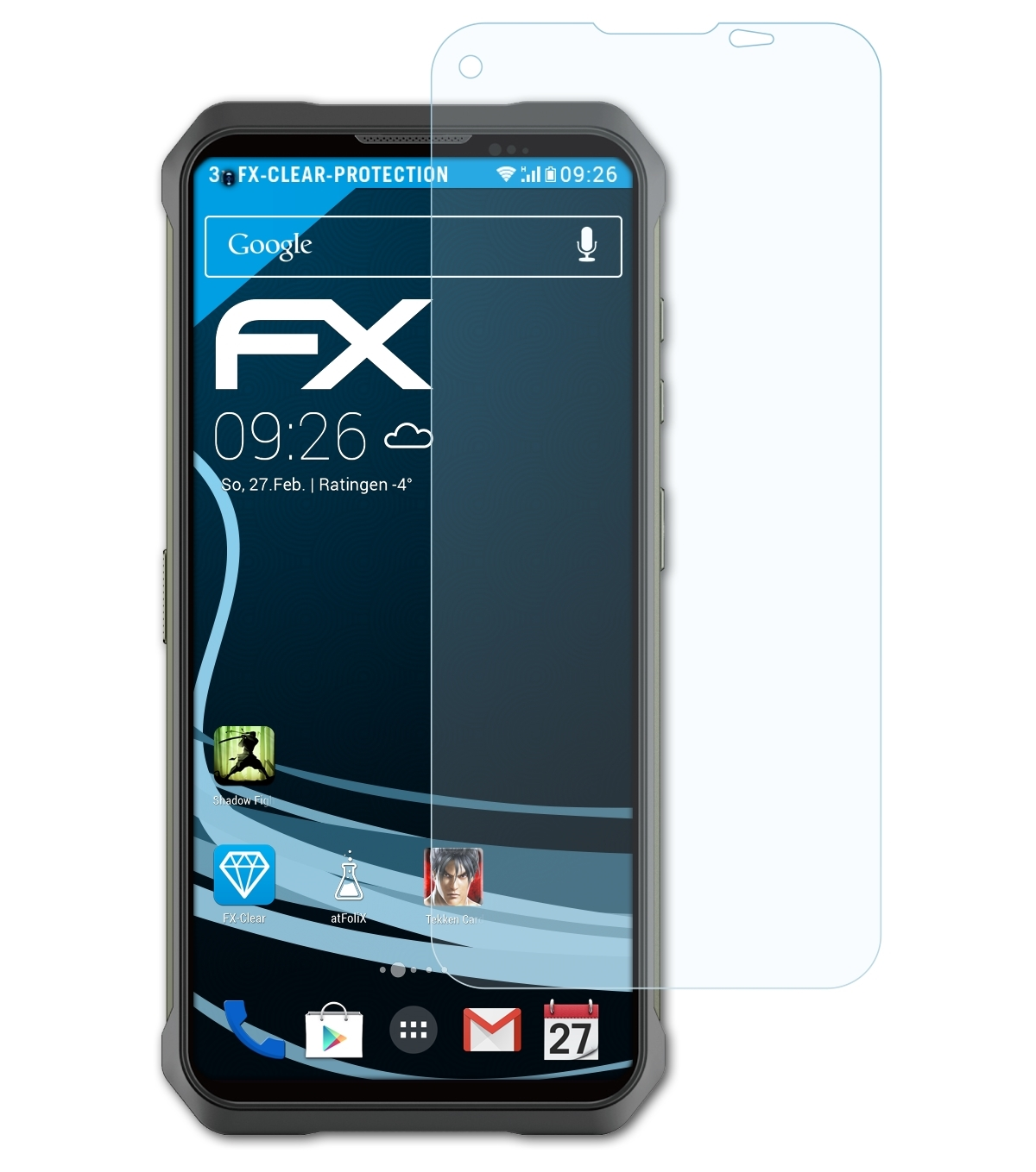 ATFOLIX 3x V11) FX-Clear Displayschutz(für Doogee