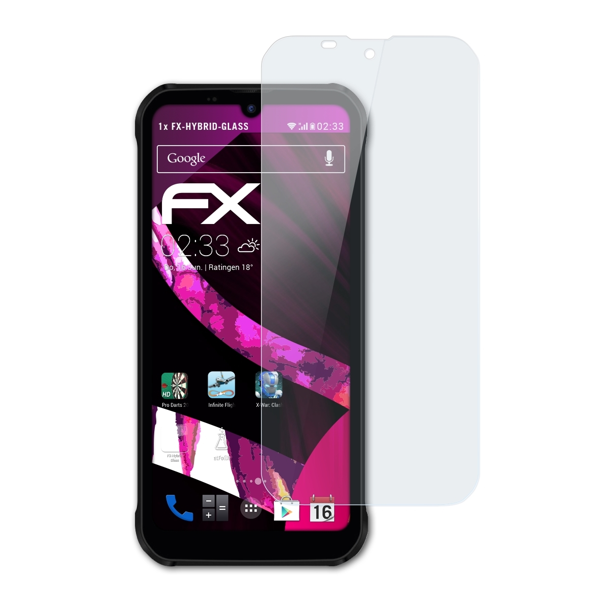 Schutzglas(für Volla Phone FX-Hybrid-Glass X) ATFOLIX