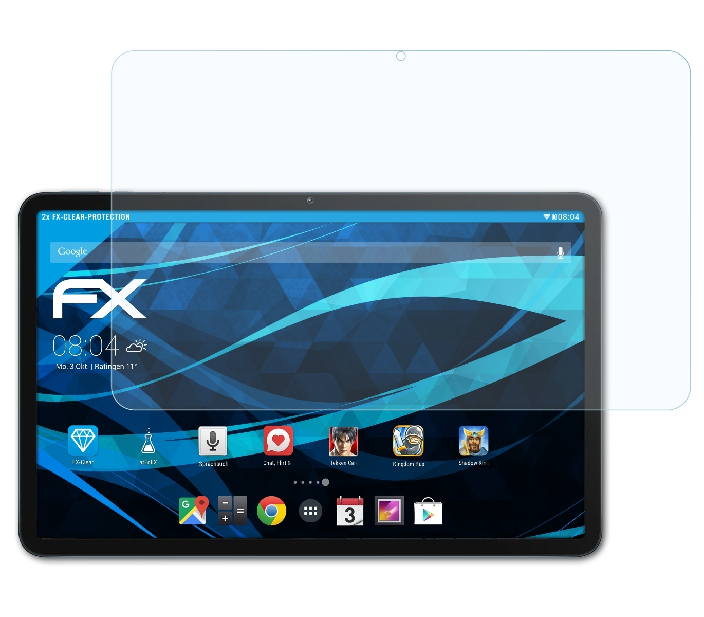 8) FX-Clear 2x ATFOLIX Displayschutz(für Pad Honor