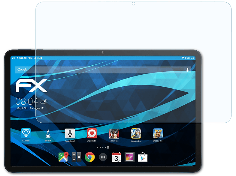 ATFOLIX 2x FX-Clear Displayschutz(für Honor 8) Pad