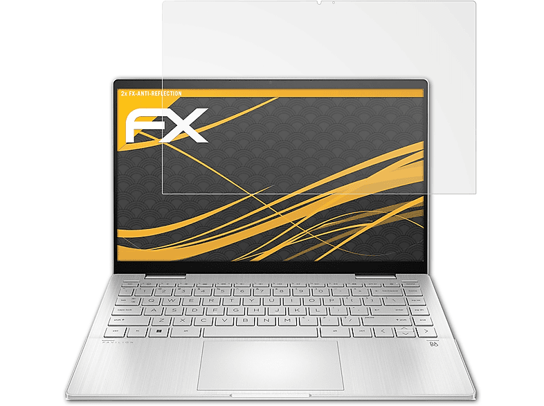 ATFOLIX 2x FX-Antireflex Displayschutz(für HP Pavilion x360 14-ek0775ng)