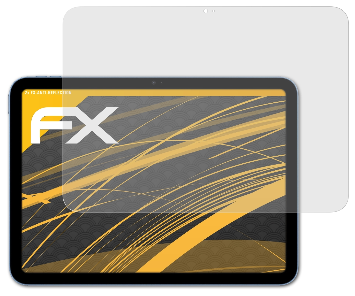 ATFOLIX 2x FX-Antireflex iPad (2022)) Displayschutz(für Apple