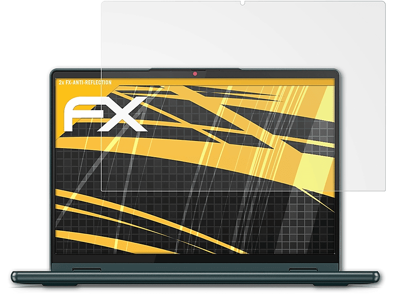 ATFOLIX 2x FX-Antireflex Displayschutz(für Lenovo 6 Yoga 7)) (Gen