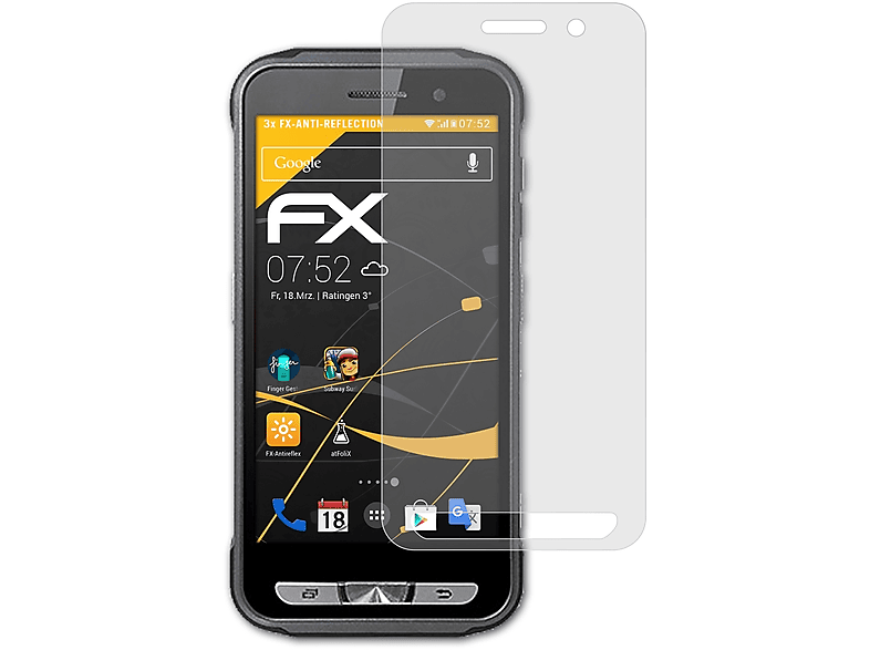 ATFOLIX 3x FX-Antireflex Displayschutz(für Point Mobile PM45)