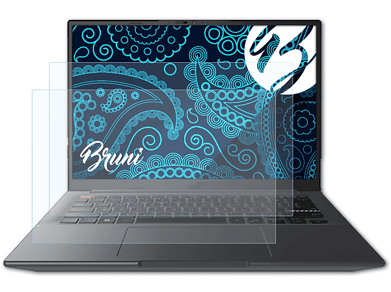 BRUNI 2x Basics-Clear Schutzfolie(für Asus VivoBook S14 OLED (M3402))