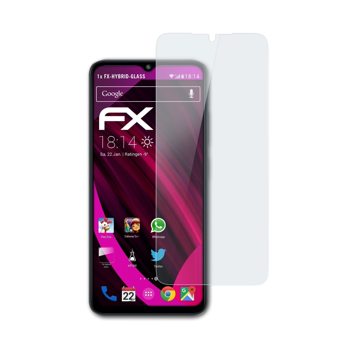 ATFOLIX Schutzglas(für Xiaomi FX-Hybrid-Glass M5) Poco