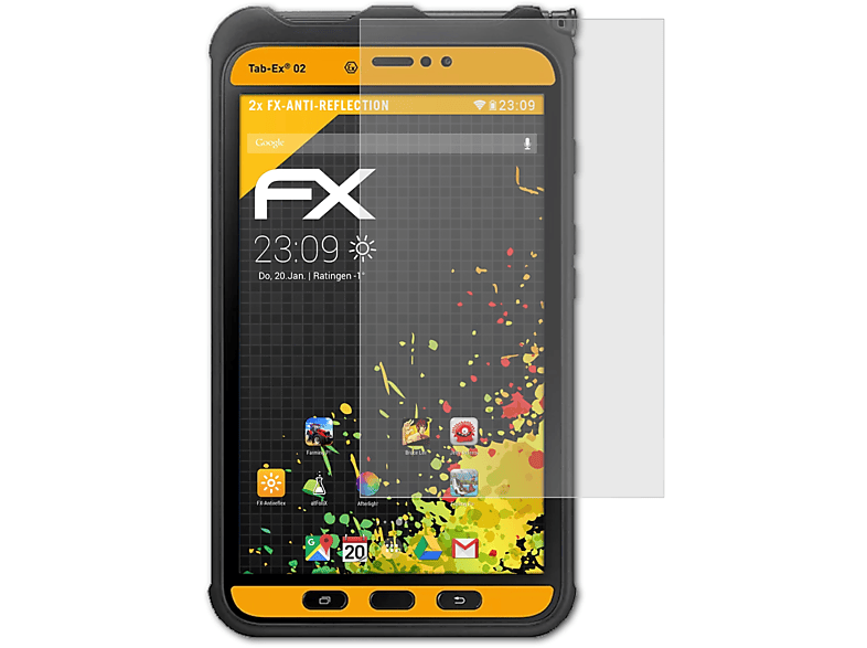 ATFOLIX 2x FX-Antireflex Displayschutz(für ecom Tab-Ex D2) 02