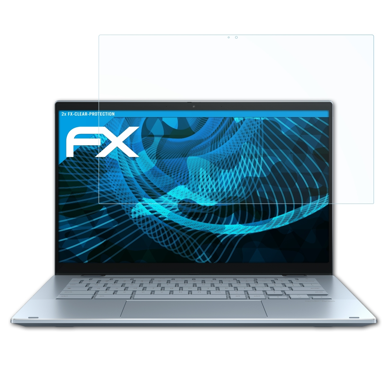 2x FX-Clear Displayschutz(für Asus Chromebook ATFOLIX CX5 (CX5400)) Flip