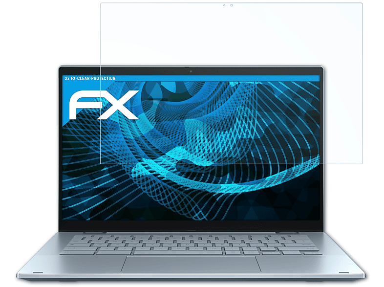 ATFOLIX 2x FX-Clear Displayschutz(für Asus Chromebook Flip CX5 (CX5400))