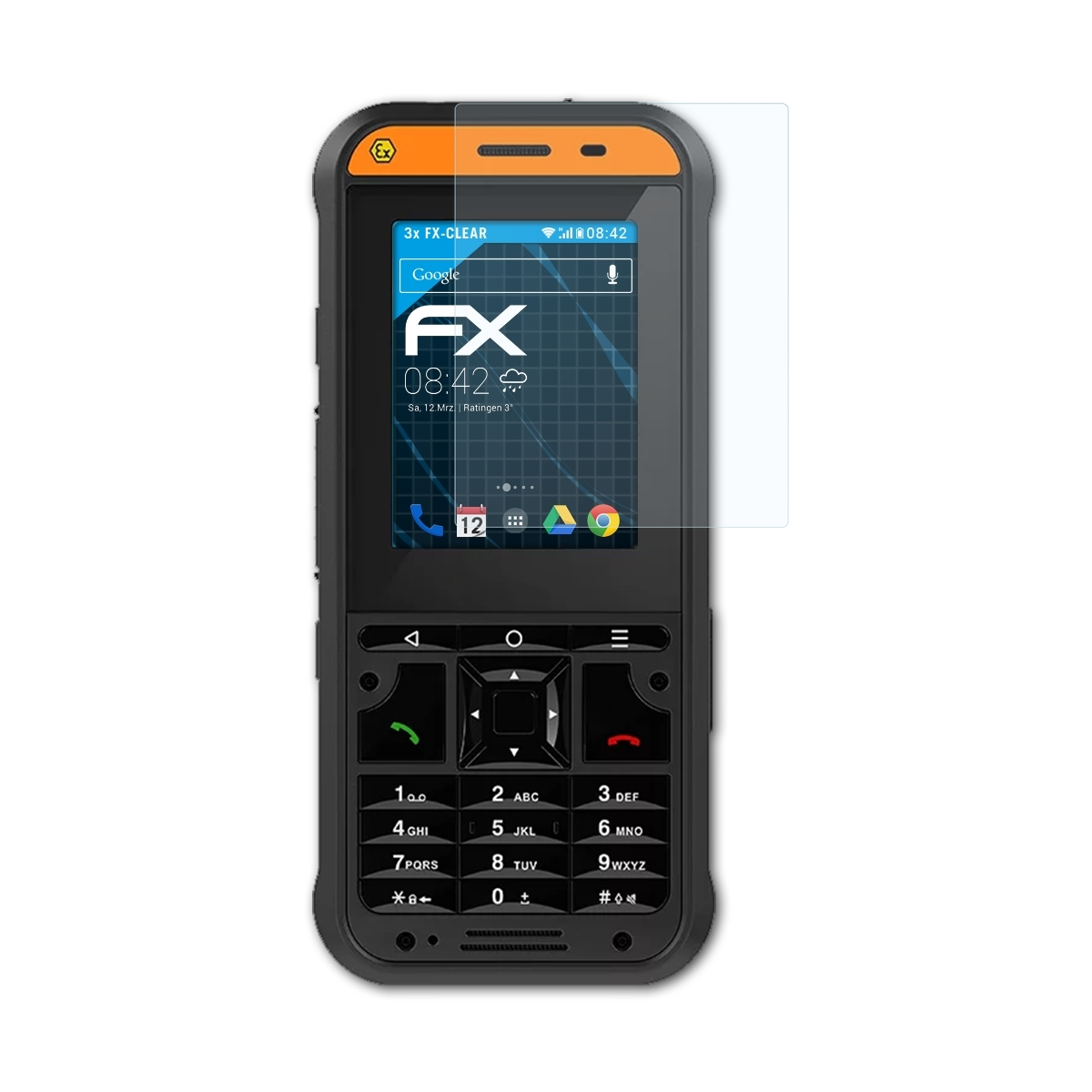 ATFOLIX 3x FX-Clear Displayschutz(für 10) ecom Ex-Handy