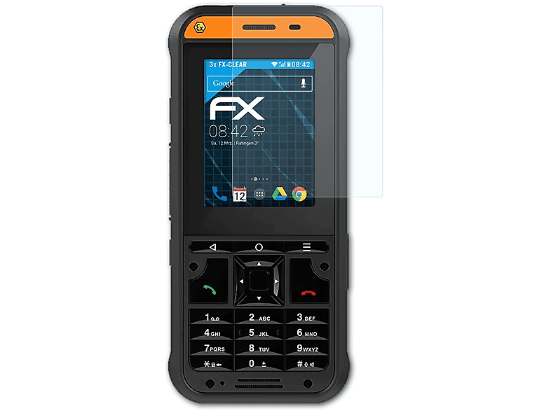 ATFOLIX 3x FX-Clear Displayschutz(für ecom Ex-Handy 10)