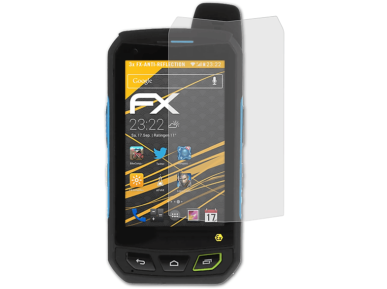 ATFOLIX FX-Antireflex 3x 201) ecom Smart-Ex Displayschutz(für