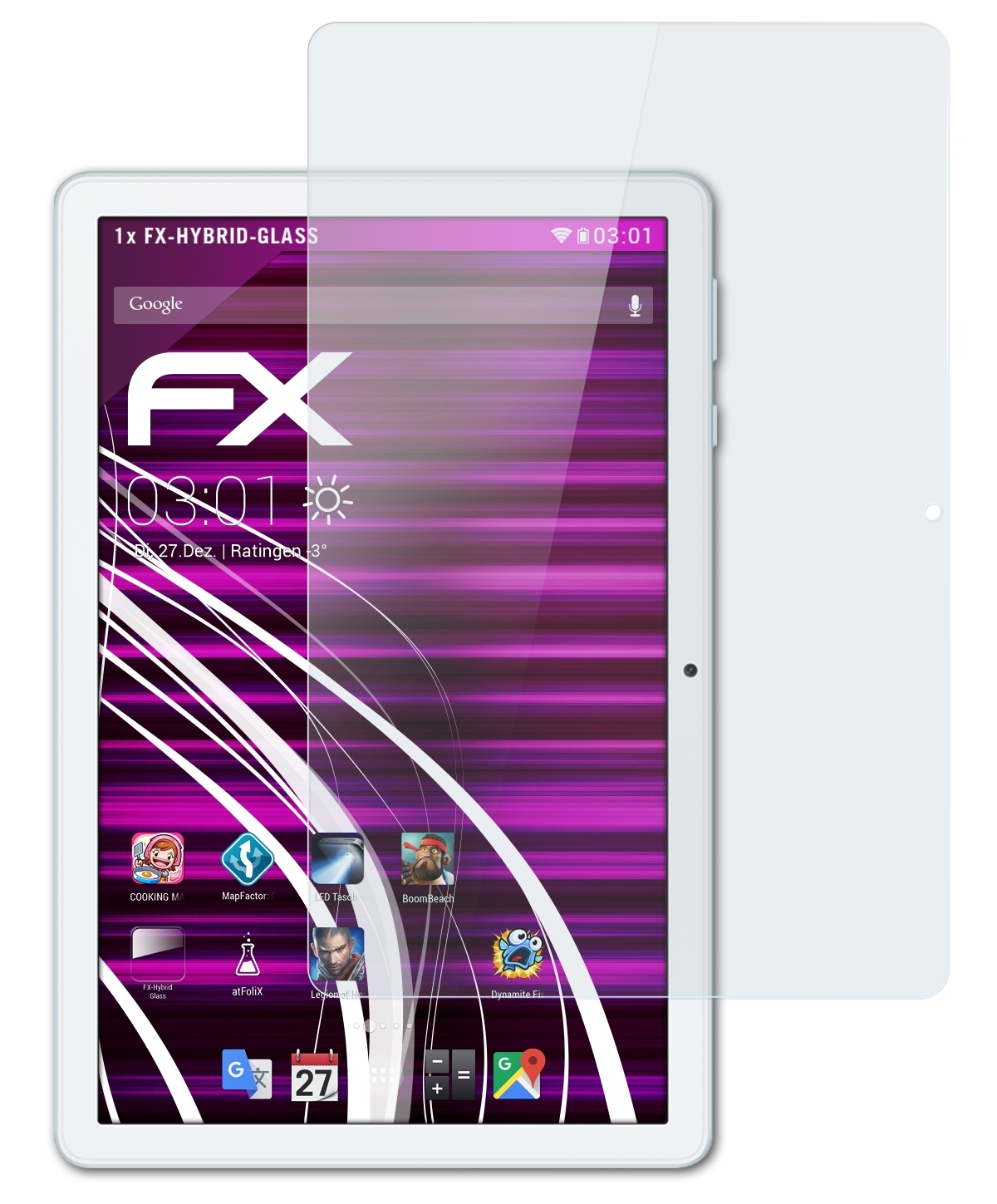 ATFOLIX FX-Hybrid-Glass Schutzglas(für Honor Pad Lite) X8