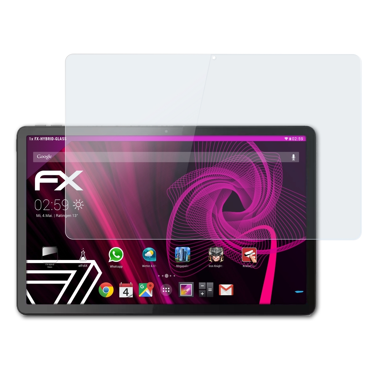 ATFOLIX FX-Hybrid-Glass Schutzglas(für Pro (Gen 2)) Tab P11 Lenovo