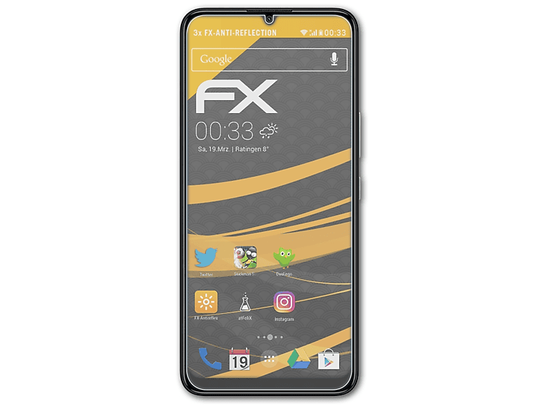 3x Nokia C31) ATFOLIX FX-Antireflex Displayschutz(für