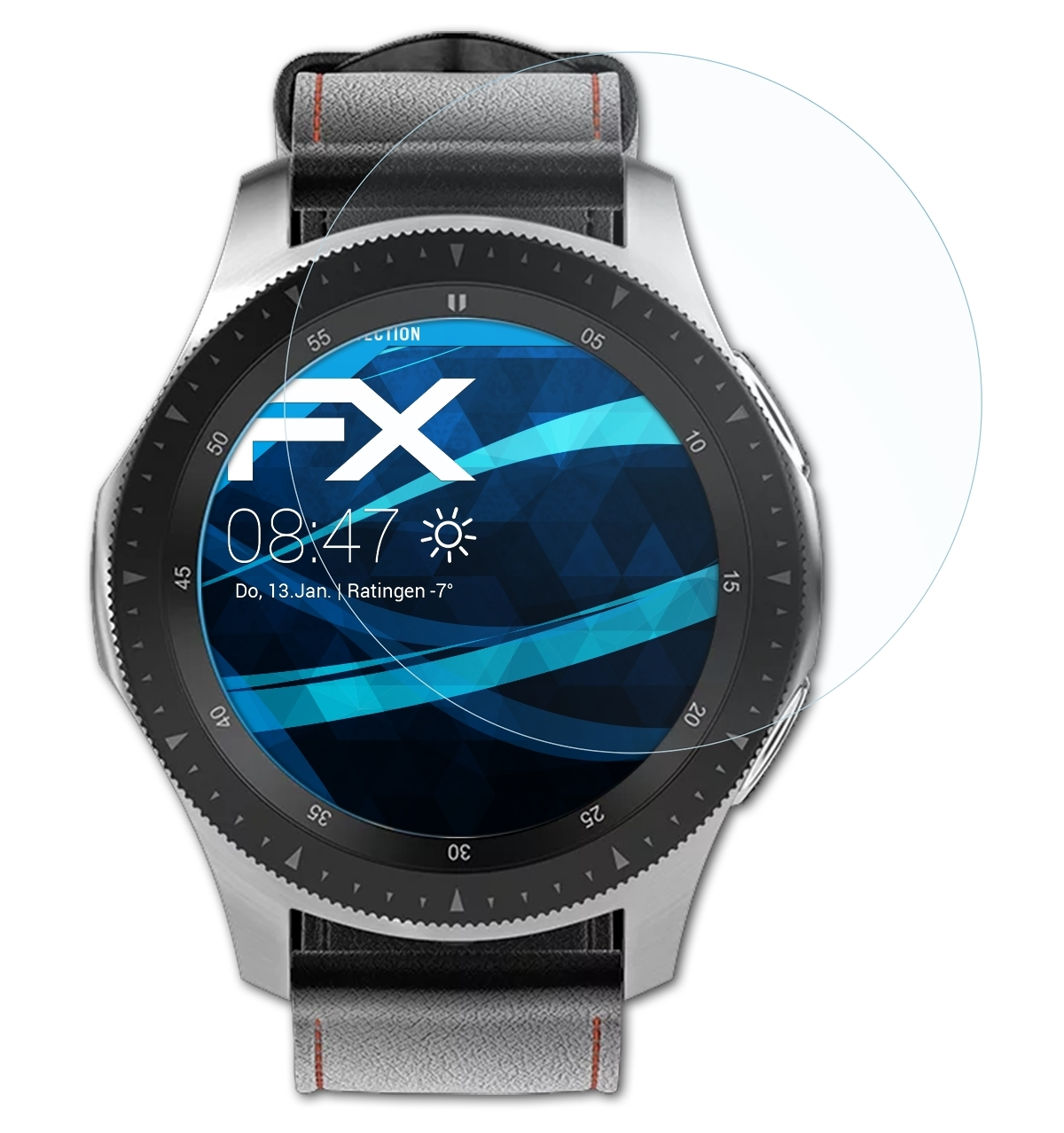 3x FX-Clear 01) Watch ATFOLIX Smart-Ex Displayschutz(für ecom