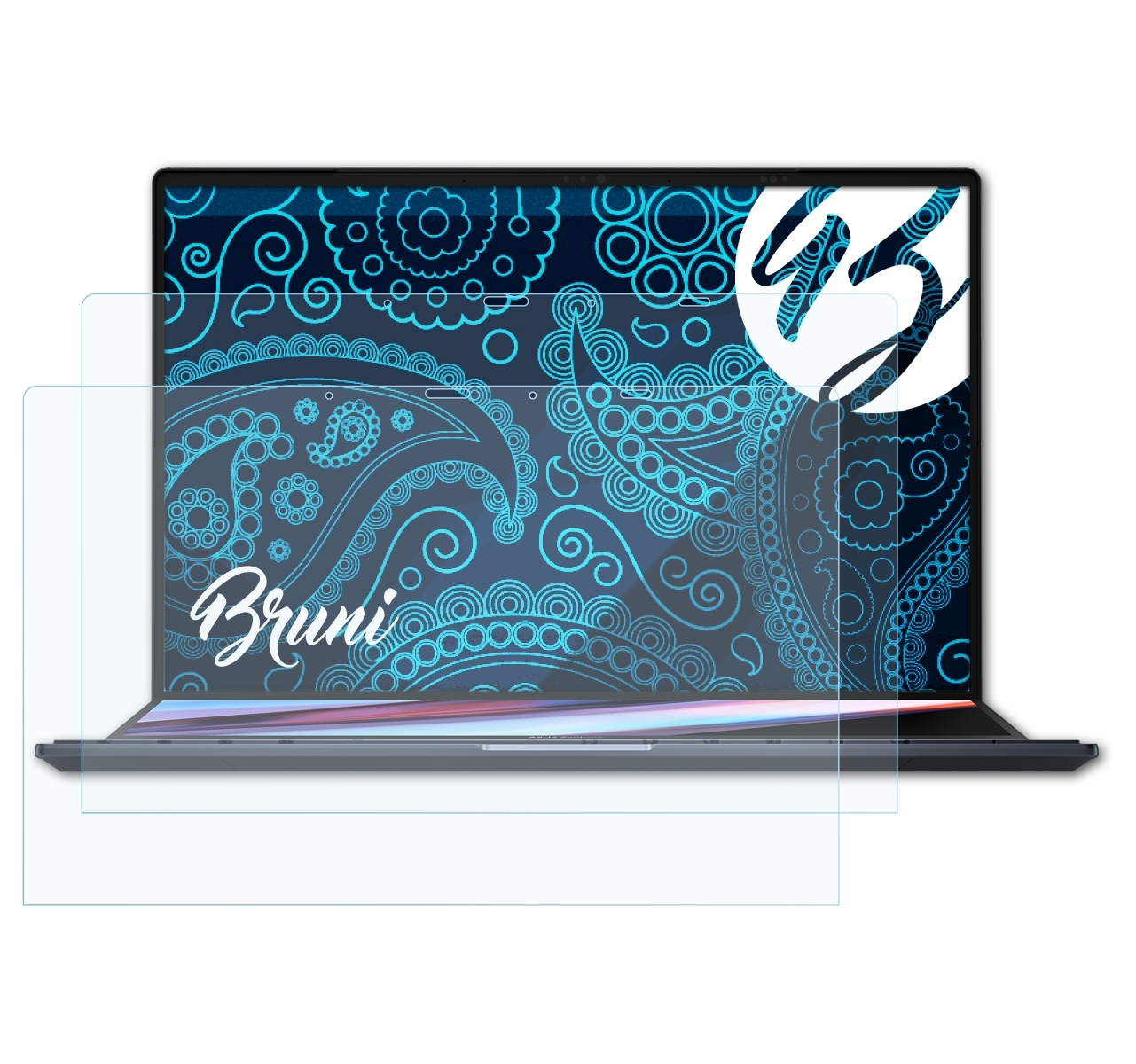 BRUNI 2x Schutzfolie(für 14 Zenbook Asus Basics-Clear Pro Duo)