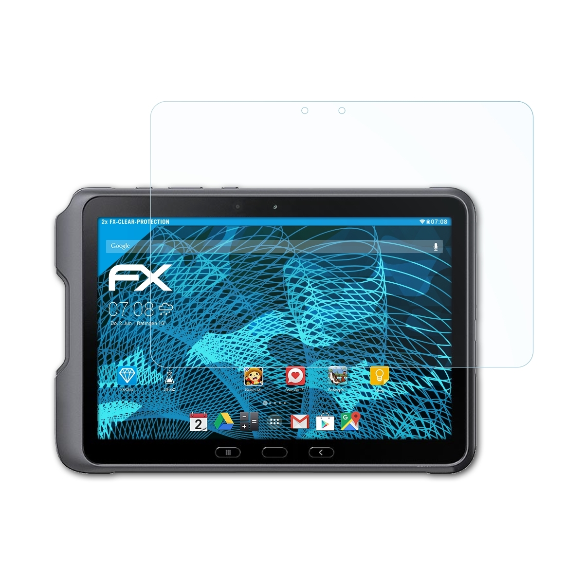 ATFOLIX 2x FX-Clear Displayschutz(für Samsung Tab Galaxy Pro) Active4