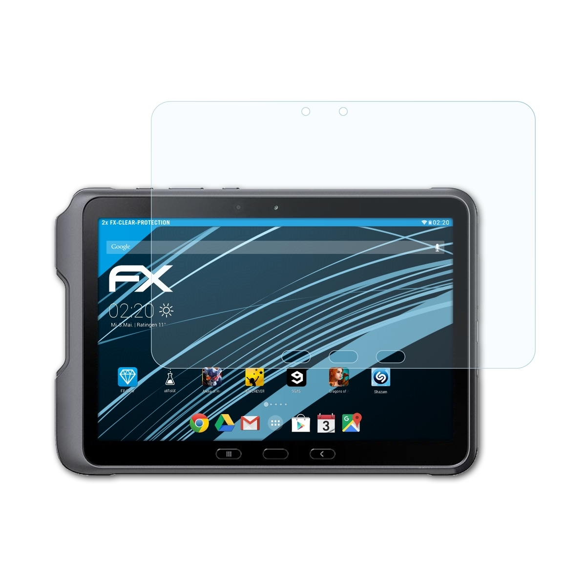 ATFOLIX 2x FX-Clear Displayschutz(für Tab Active4 Pro) Galaxy Samsung