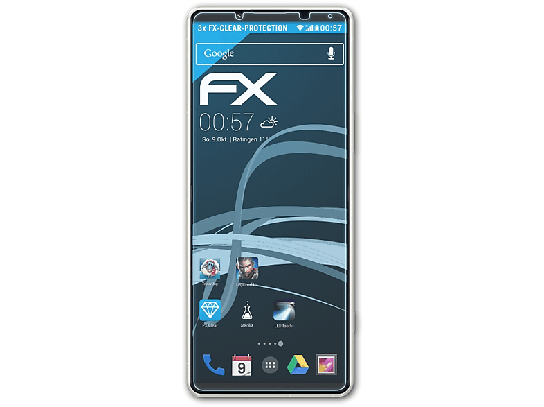 3x Sony IV) Xperia 5 Displayschutz(für FX-Clear ATFOLIX
