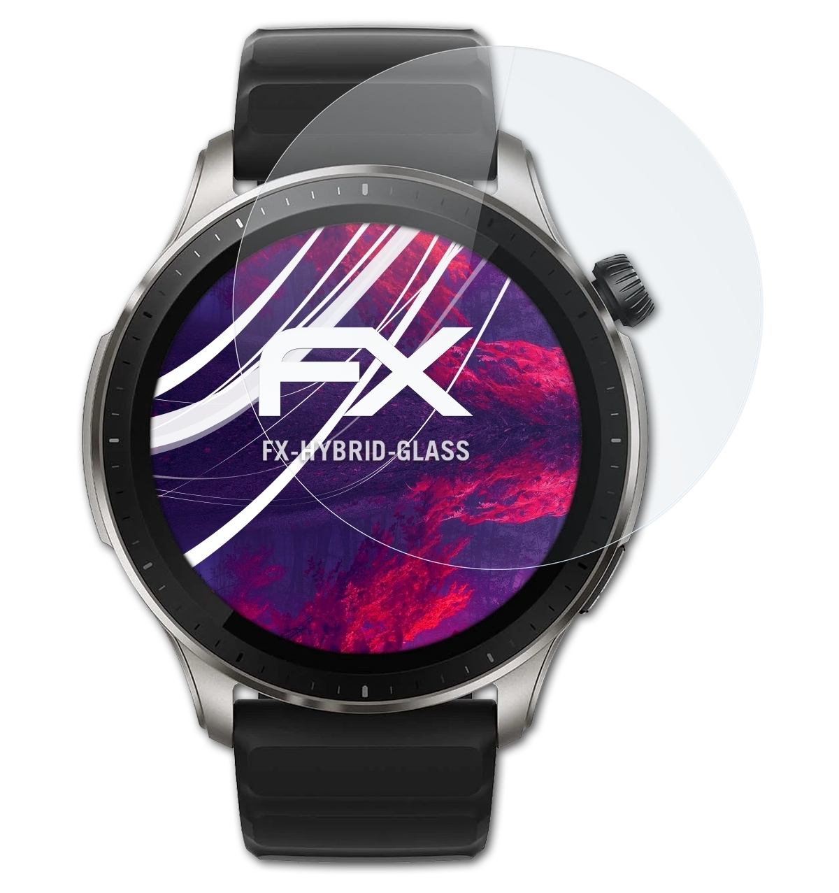 ATFOLIX FX-Hybrid-Glass Schutzglas(für GTR 4) Amazfit