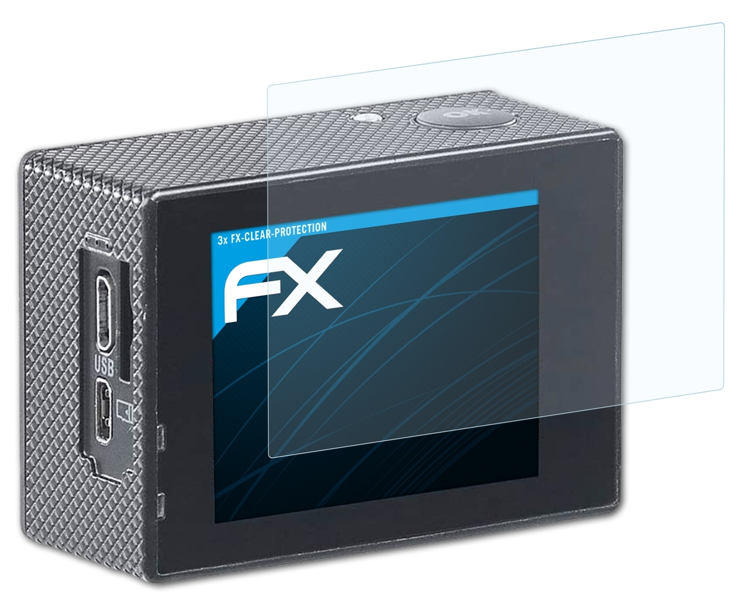 ATFOLIX 3x FX-Clear Displayschutz(für Somikon 3717) DV