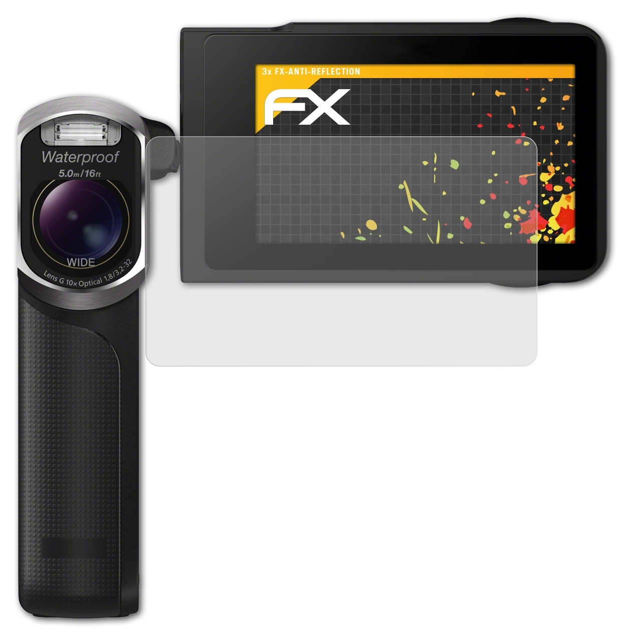 ATFOLIX 3x FX-Antireflex Displayschutz(für Sony HDR-GW55VE)