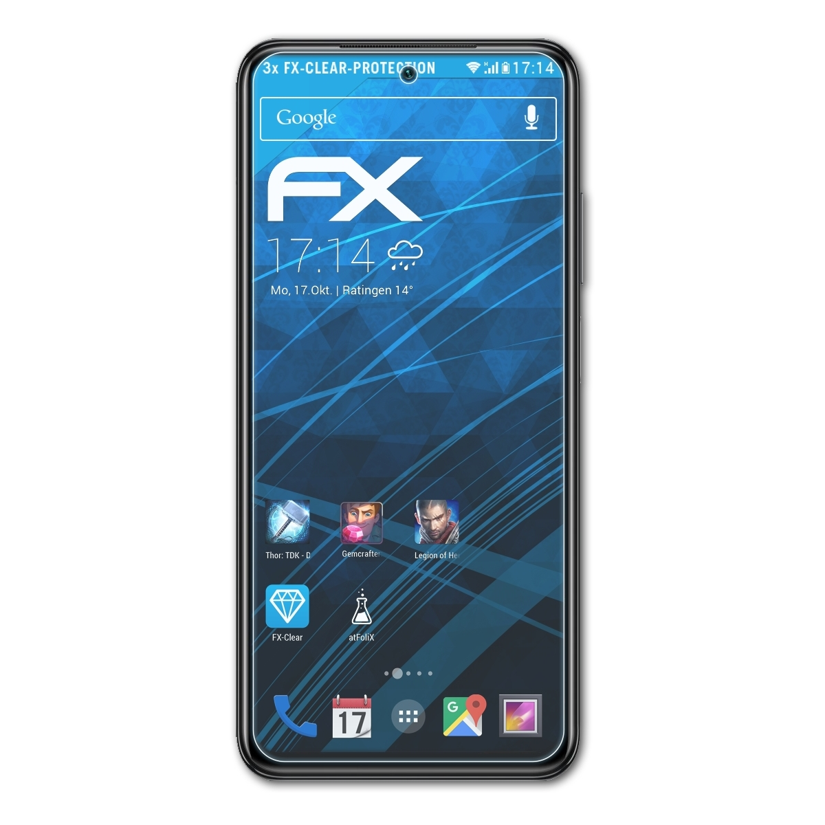 FX-Clear ATFOLIX Displayschutz(für M5s) 3x Xiaomi Poco