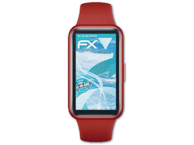 ATFOLIX 3x FX-ActiFleX Displayschutz(für Huawei Band 7) | Smartwatch Schutzfolien & Gläser