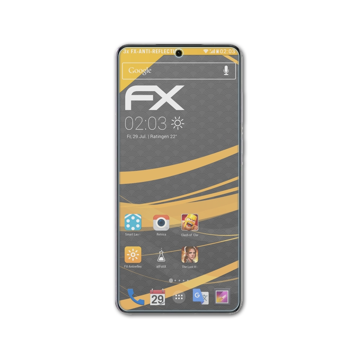 3x 50) Mate FX-Antireflex Huawei Displayschutz(für ATFOLIX