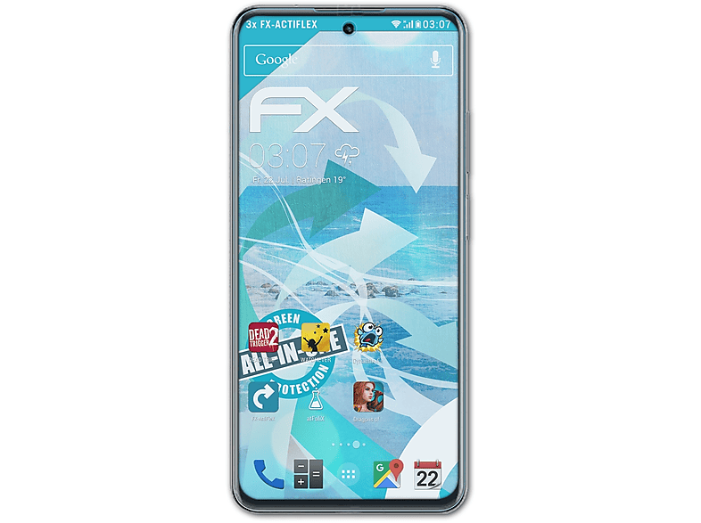 ATFOLIX 3x FX-ActiFleX Displayschutz(für 20 Pro) Voyage ZTE
