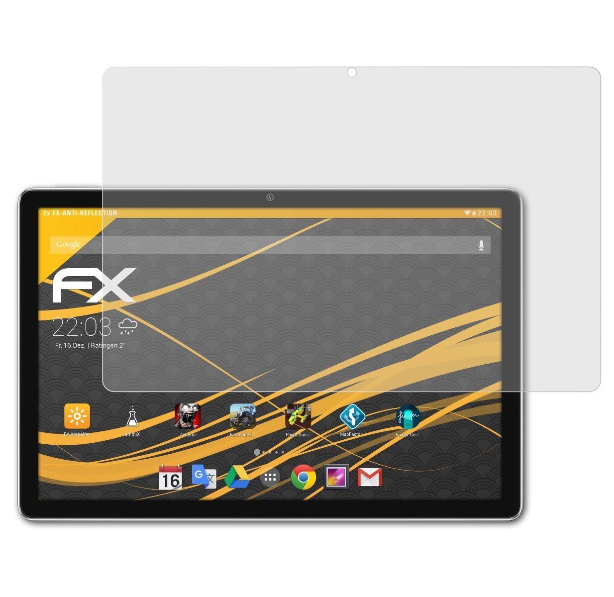 ATFOLIX 2x Blackview 13) Tab FX-Antireflex Displayschutz(für