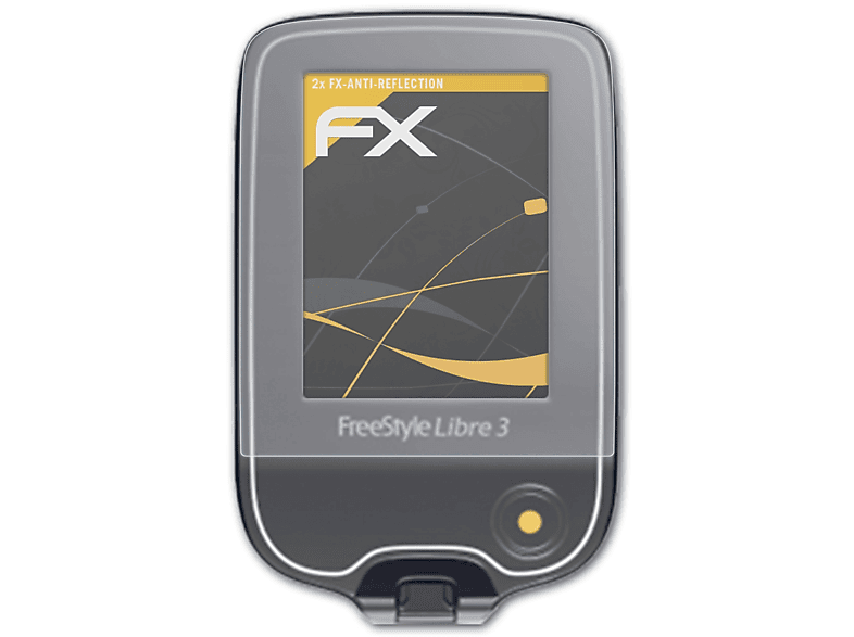 ATFOLIX 2x FX-Antireflex Displayschutz(für FreeStyle Libre 3)