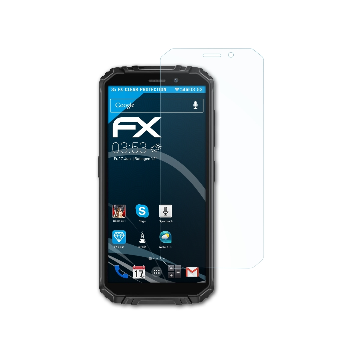 Pro) Oukitel 3x ATFOLIX FX-Clear WP18 Displayschutz(für