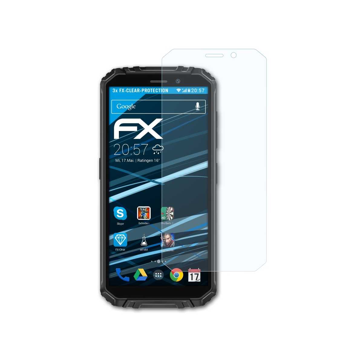 FX-Clear WP18 Pro) Oukitel Displayschutz(für 3x ATFOLIX