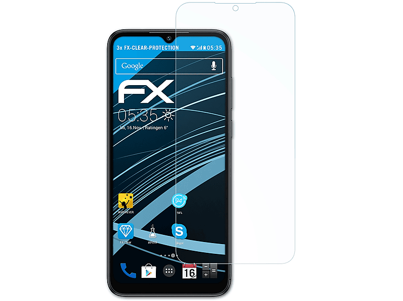 ATFOLIX 3x Displayschutz(für FX-Clear A55 Pro) Blackview