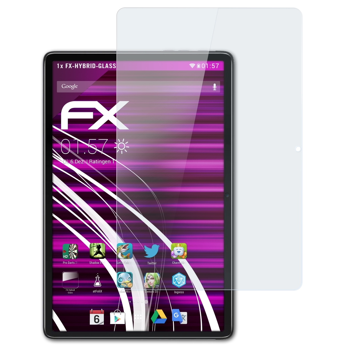 Tab Blackview ATFOLIX FX-Hybrid-Glass 7) Schutzglas(für