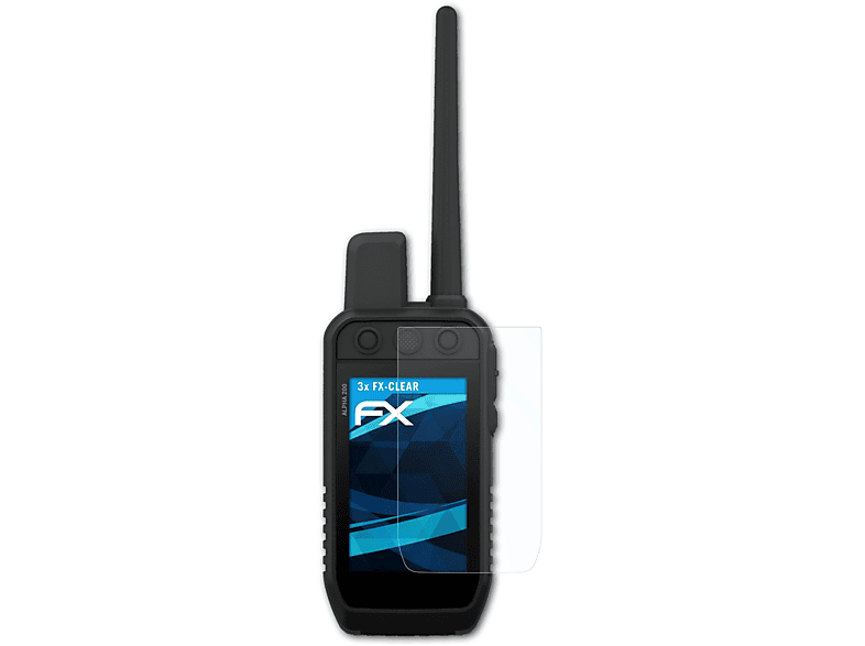 FX-Clear ATFOLIX Garmin Alpha 200) 3x Displayschutz(für