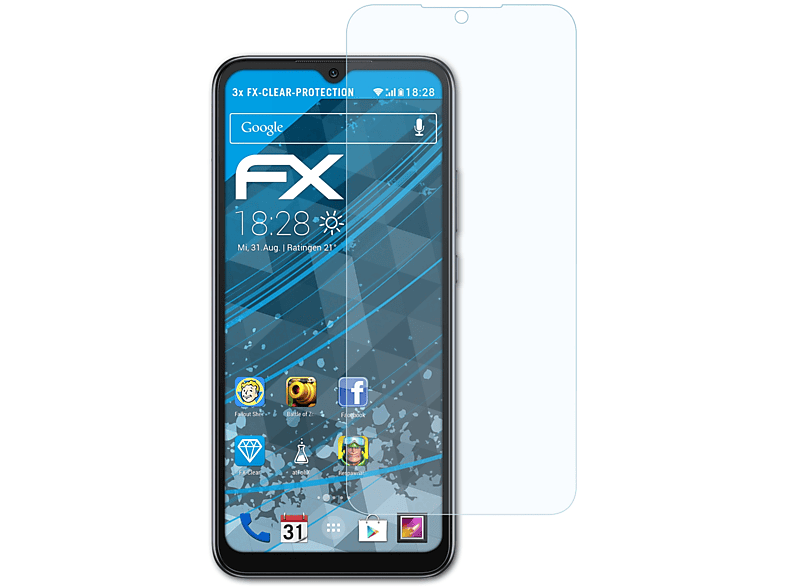 ATFOLIX 3x FX-Clear Displayschutz(für Xiaomi Redmi 10A)