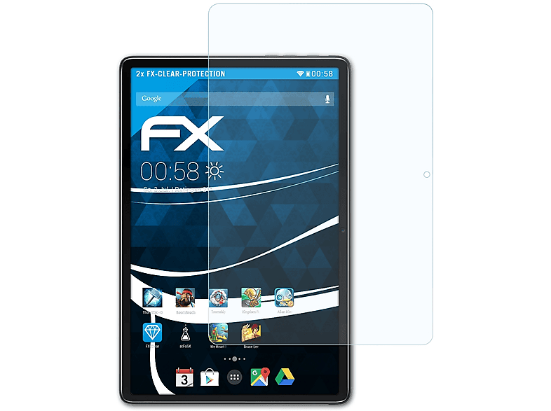 ATFOLIX 2x FX-Clear Displayschutz(für Blackview Tab 7)