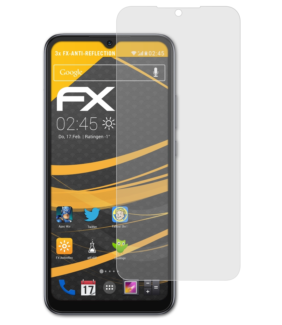 3x Xiaomi FX-Antireflex Displayschutz(für ATFOLIX Redmi 10A)
