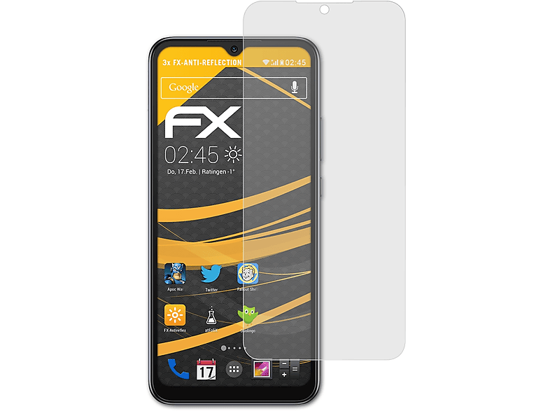 ATFOLIX 3x FX-Antireflex Displayschutz(für Xiaomi 10A) Redmi